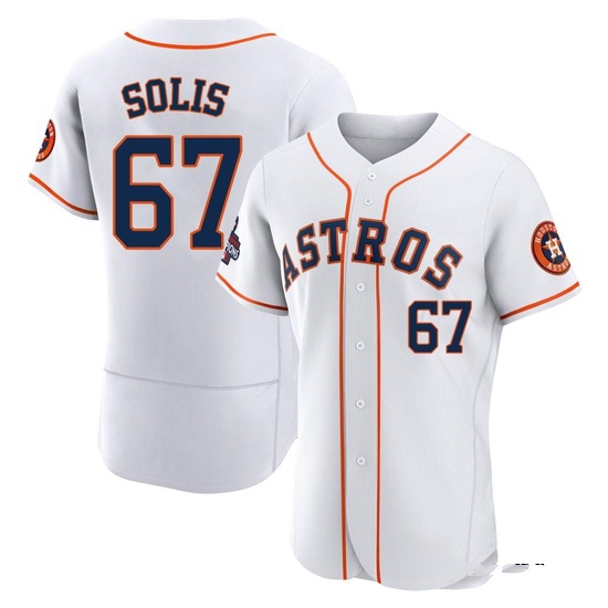 Men's Jairo Solis Houston Astros Authentic White 2022 World Series Champions Home Jersey