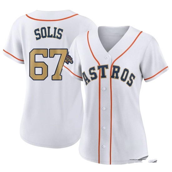 Women's Jairo Solis Houston Astros Authentic Gold White 2023 Collection Jersey