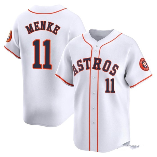 Youth Denis Menke Houston Astros Limited White Home Jersey