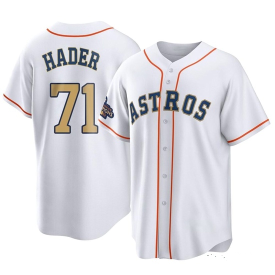 Men's Josh Hader Houston Astros Replica Gold White 2023 Collection Jersey