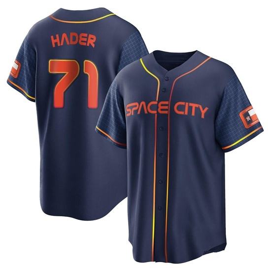 Men's Josh Hader Houston Astros Replica Navy 2022 City Connect Jersey