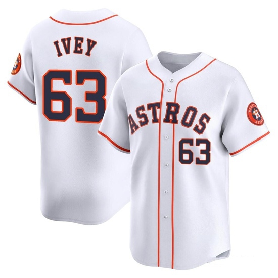 Men's Tyler Ivey Houston Astros Limited White Home Jersey