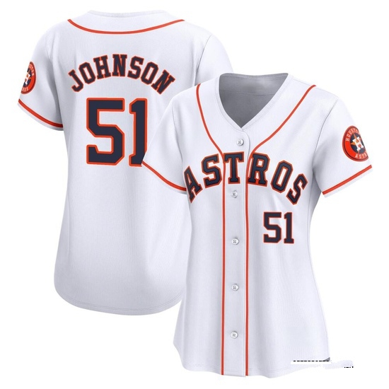 Women's Randy Johnson Houston Astros Limited White Home Jersey