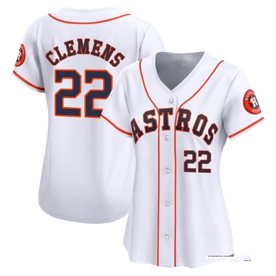 Women's Roger Clemens Houston Astros Limited White Home Jersey