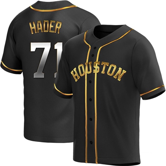 Youth Josh Hader Houston Astros Replica Black Golden Alternate Jersey