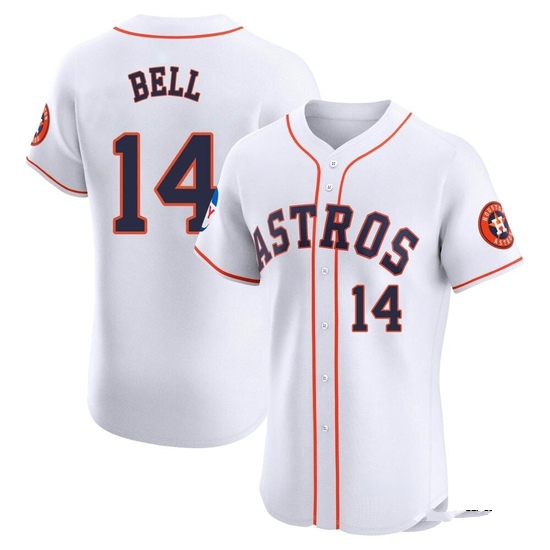 Men's Derek Bell Houston Astros Elite White Home Patch Jersey