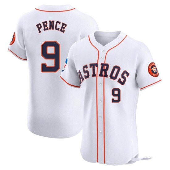 Men's Hunter Pence Houston Astros Elite White Home Patch Jersey
