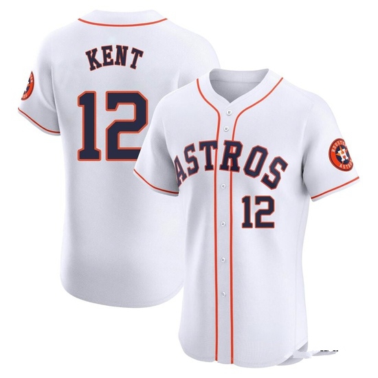 Men's Jeff Kent Houston Astros Elite White Home Jersey