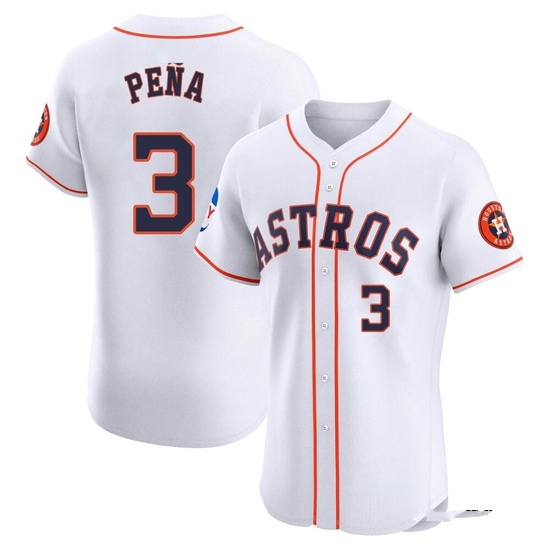 Men's Jeremy Pena Houston Astros Elite White Home Patch Jersey