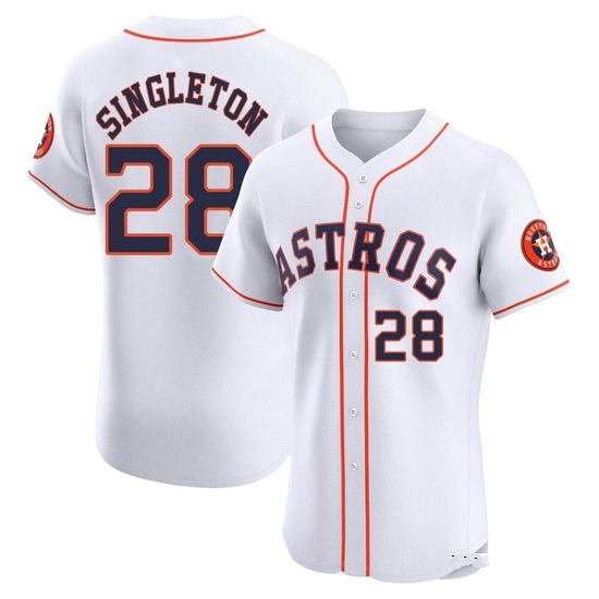 Men's Jon Singleton Houston Astros Elite White Home Jersey