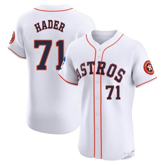 Men's Josh Hader Houston Astros Elite White Home Patch Jersey