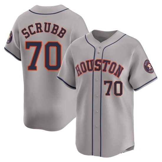 Men's Andre Scrubb Houston Astros Limited Gray Away Jersey