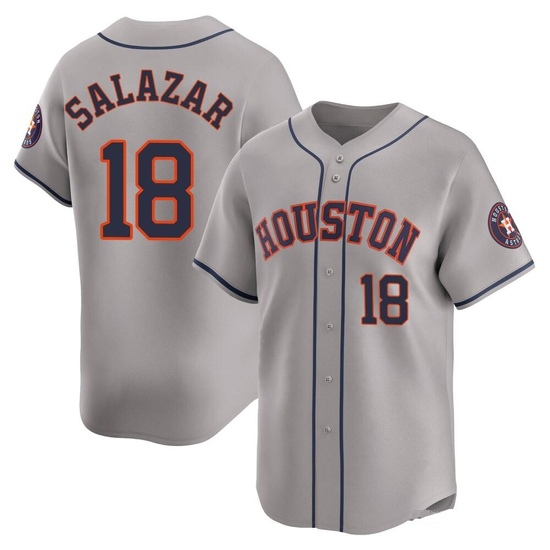Men's Cesar Salazar Houston Astros Limited Gray Away Jersey