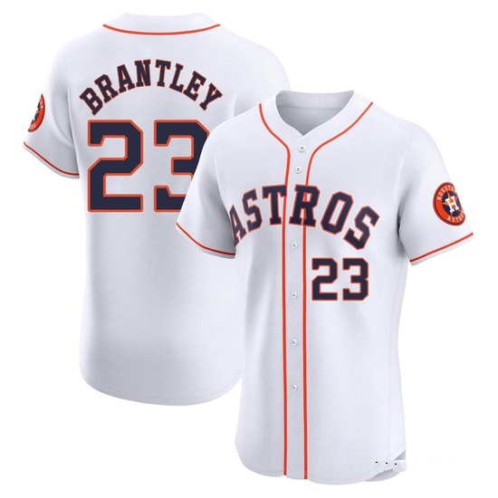 Men's Michael Brantley Houston Astros Elite White Home Jersey