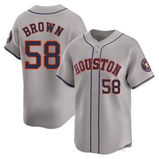 Youth Hunter Brown Houston Astros Limited Brown Gray Away Jersey