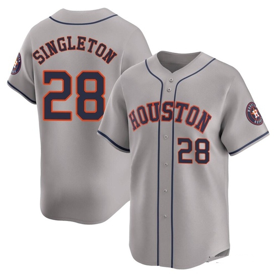 Men's Jon Singleton Houston Astros Limited Gray Away Jersey