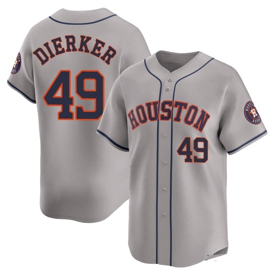 Men's Larry Dierker Houston Astros Limited Gray Away Jersey