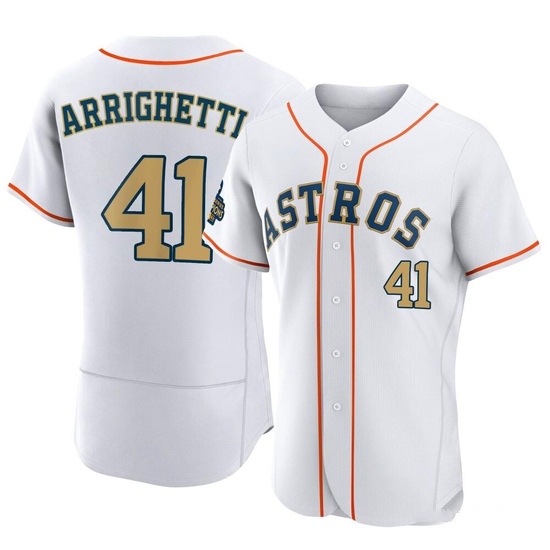 Men's Spencer Arrighetti Houston Astros Authentic Gold White 2023 Collection Jersey