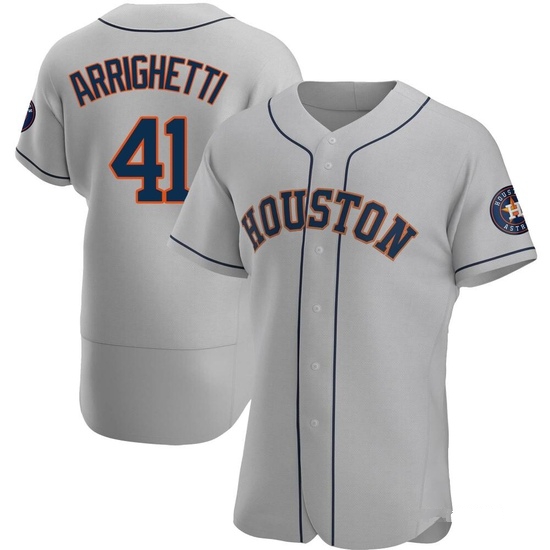 Men's Spencer Arrighetti Houston Astros Authentic Gray Road Jersey