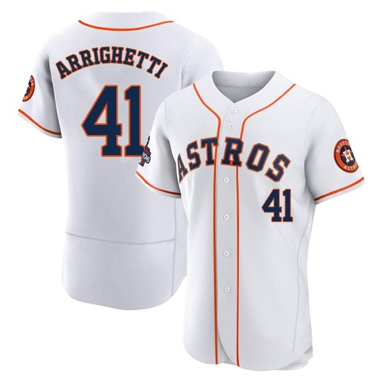 Men's Spencer Arrighetti Houston Astros Authentic White 2022 World Series Champions Home Jersey