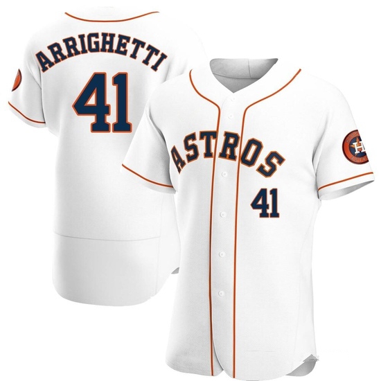 Men's Spencer Arrighetti Houston Astros Authentic White Home Jersey