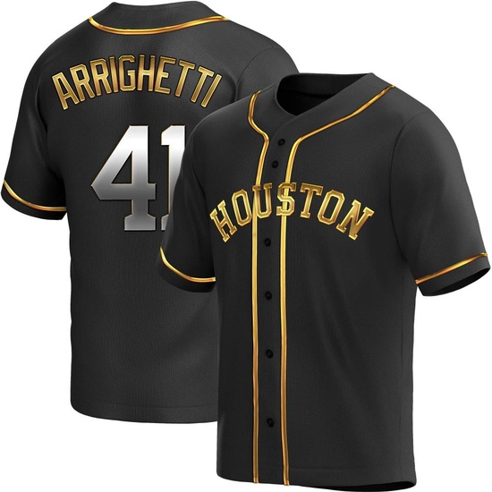 Men's Spencer Arrighetti Houston Astros Replica Black Golden Alternate Jersey