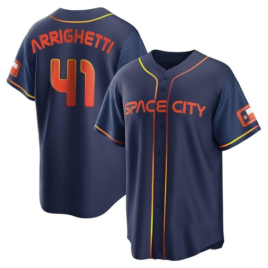 Men's Spencer Arrighetti Houston Astros Replica Navy 2022 City Connect Jersey