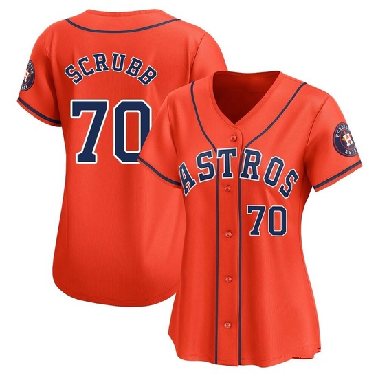 Women's Andre Scrubb Houston Astros Limited Orange Alternate Jersey