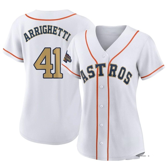 Women's Spencer Arrighetti Houston Astros Authentic Gold White 2023 Collection Jersey
