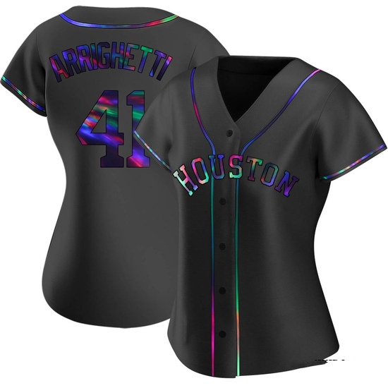 Women's Spencer Arrighetti Houston Astros Replica Black Holographic Alternate Jersey