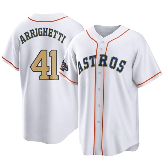 Youth Spencer Arrighetti Houston Astros Replica Gold White 2023 Collection Jersey
