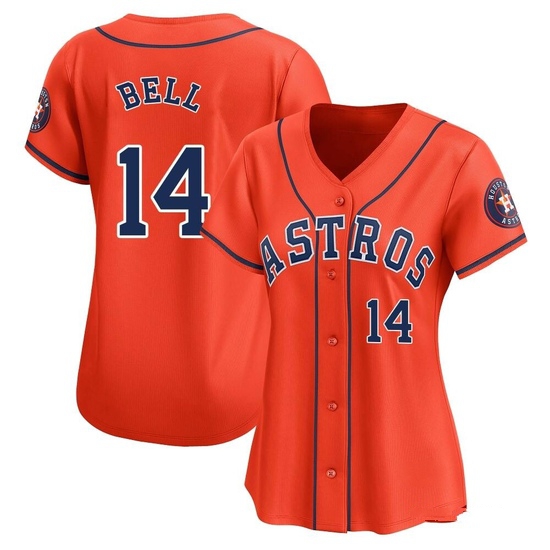 Women's Derek Bell Houston Astros Limited Orange Alternate Jersey