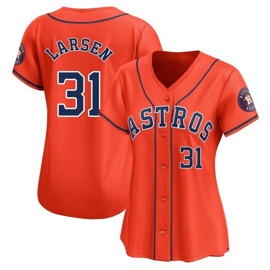 Women's Don Larsen Houston Astros Limited Orange Alternate Jersey