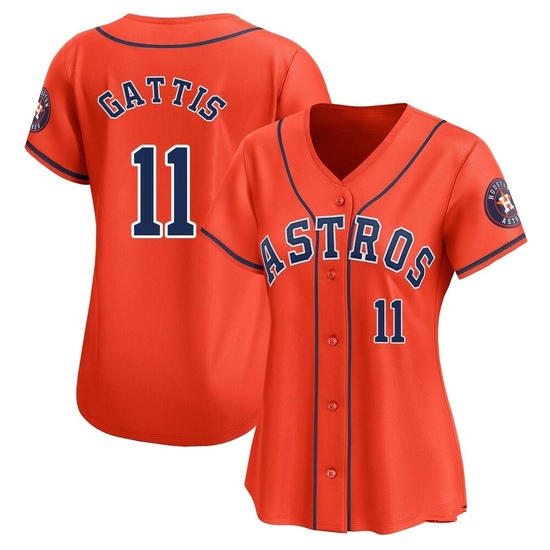 Women's Evan Gattis Houston Astros Limited Orange Alternate Jersey