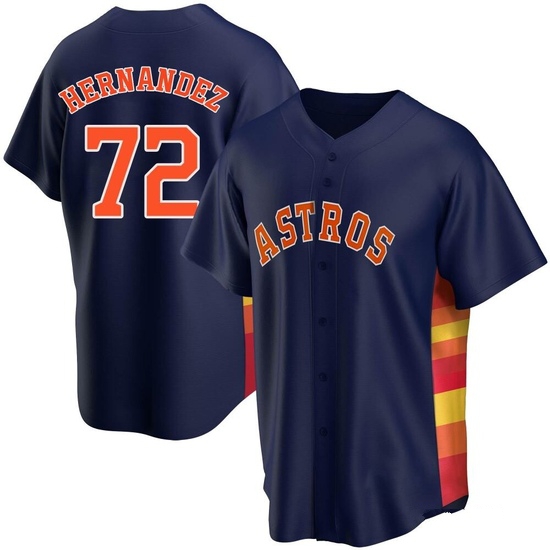 Men's Nick Hernandez Houston Astros Replica Navy Alternate Jersey