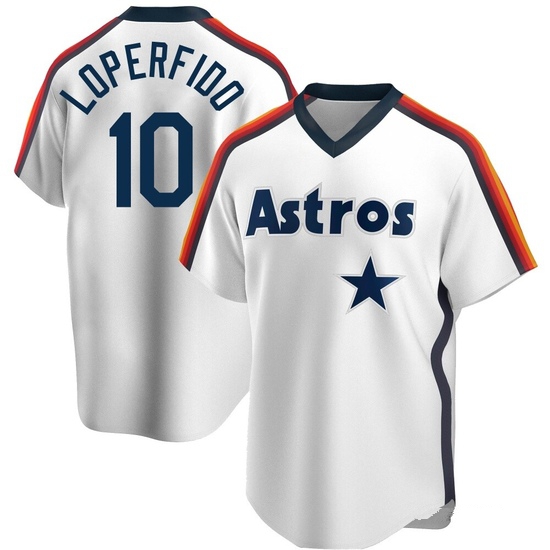 Youth Joey Loperfido Houston Astros Replica White Home Cooperstown Collection Team Jersey