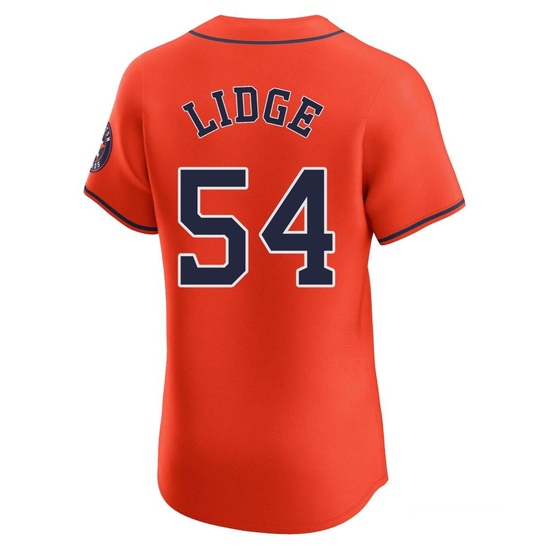 Men's Brad Lidge Houston Astros Elite Orange Alternate Vapor Premier Jersey - Image 3