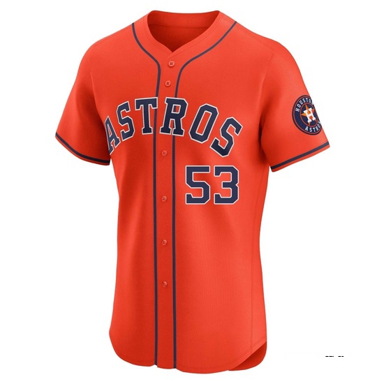 Men's Cristian Javier Houston Astros Elite Orange Alternate Vapor Premier Jersey - Image 2