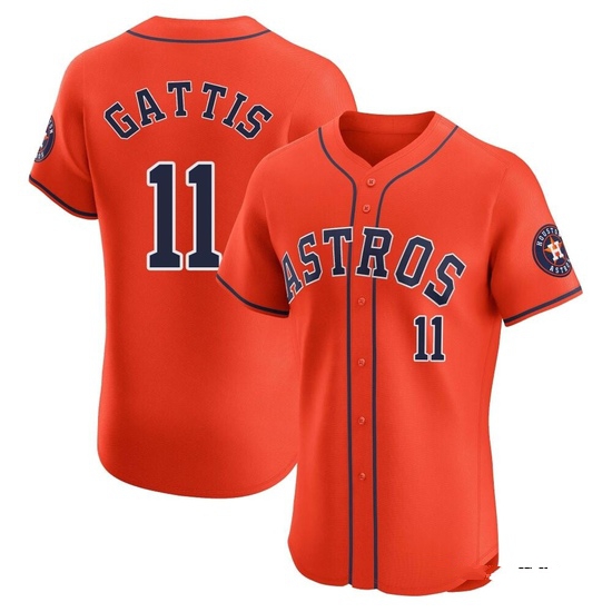 Men's Evan Gattis Houston Astros Elite Orange Alternate Vapor Premier Jersey