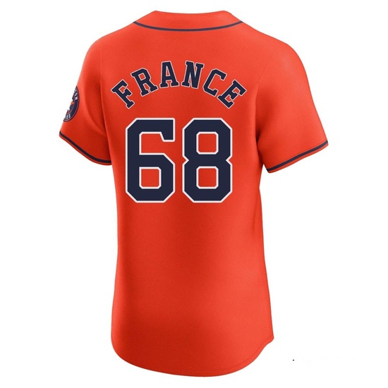 Men's J.P. France Houston Astros Elite Orange Alternate Vapor Premier Jersey - Image 3