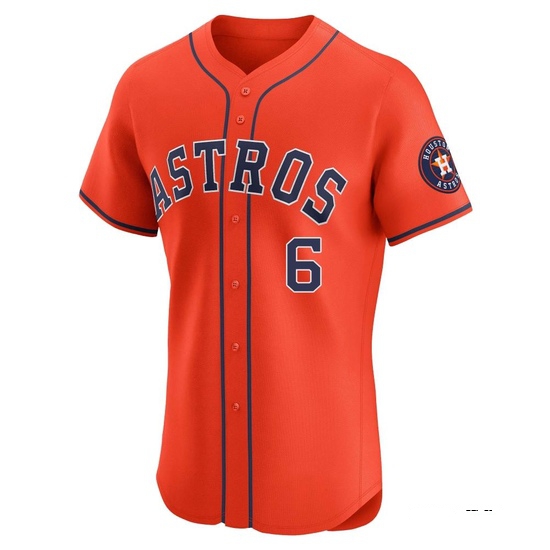 Men's Jake Meyers Houston Astros Elite Orange Alternate Vapor Premier Jersey - Image 2