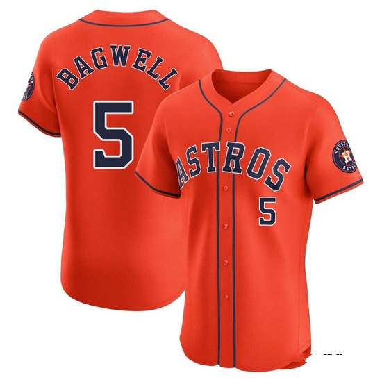 Men's Jeff Bagwell Houston Astros Elite Orange Alternate Vapor Premier Jersey