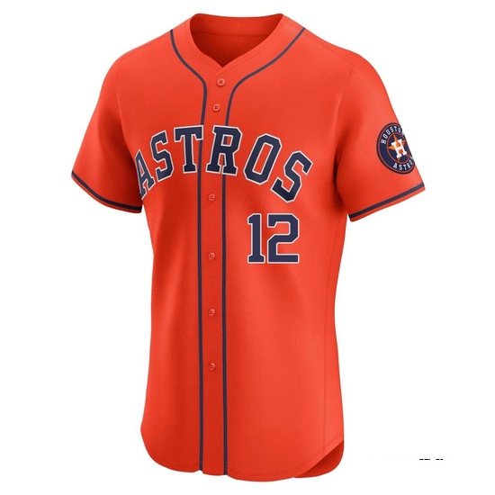 Men's Jeff Kent Houston Astros Elite Orange Alternate Vapor Premier Jersey - Image 2
