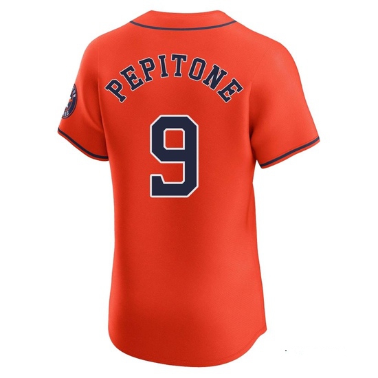Men's Joe Pepitone Houston Astros Elite Orange Alternate Vapor Premier Jersey - Image 3
