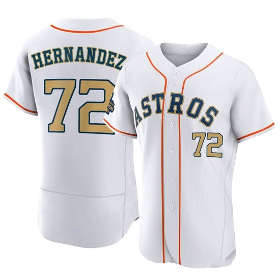 Men's Nick Hernandez Houston Astros Authentic Gold White 2023 Collection Jersey
