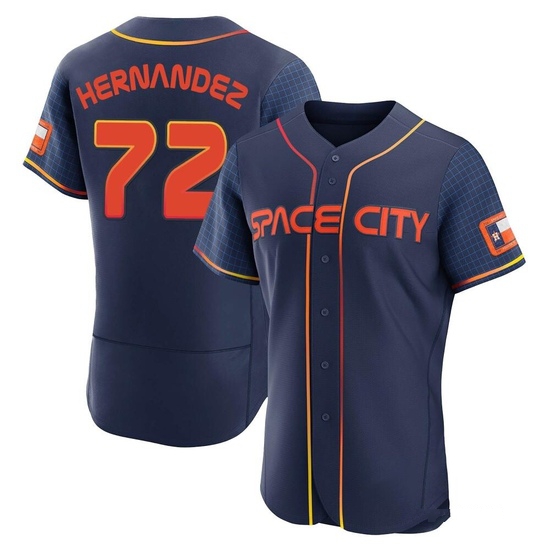 Men's Nick Hernandez Houston Astros Authentic Navy 2022 City Connect Jersey
