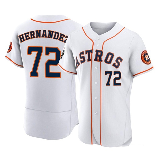 Men's Nick Hernandez Houston Astros Authentic White 2022 World Series Home Jersey