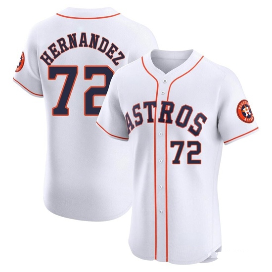 Men's Nick Hernandez Houston Astros Elite White Home Jersey