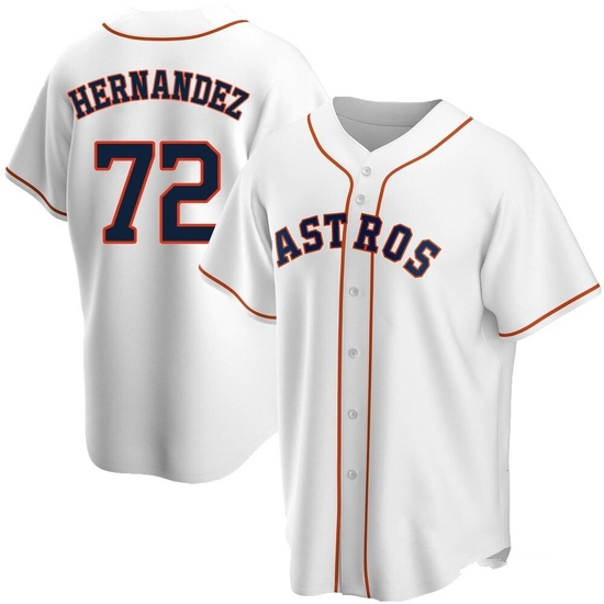 Men's Nick Hernandez Houston Astros Replica White Home Jersey