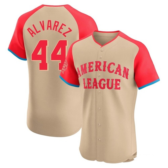 Men's Yordan Alvarez Houston Astros Elite Cream American League 2024 All-Star Game Jersey